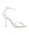 Stuart Weitzman Nudist 100mm Metallic-finish Sandals In White