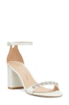 Stuart Weitzman Nudist Ankle Strap Sandal In White/clear/natural