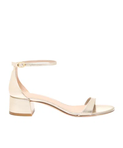 Stuart Weitzman Nudist Block 35 In Gold