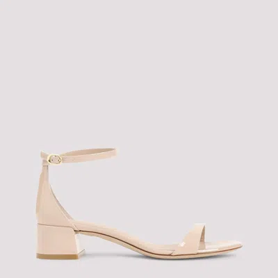 Stuart Weitzman Nudist Block 35 Sandals In Barely Beige