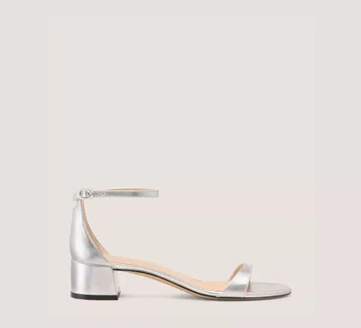 Stuart Weitzman Nudist Block 35 In Silver