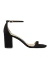 Stuart Weitzman 75mm Nudist Block Sandals In Black