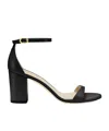 Stuart Weitzman 75mm Suede Sandals In Black