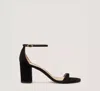 Stuart Weitzman 75mm Nudist Curve Block Sandals In Black