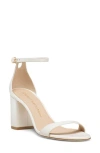 Stuart Weitzman Nudistarc 75mm Block Sandals In Cream