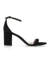 Stuart Weitzman 70mm Ankle-strap Block-heel Sandals In Black