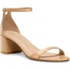 Stuart Weitzman Nudist Block Heel Sandal In Brown