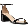 Stuart Weitzman Nudist Block Heel Sandal In Black