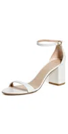 Stuart Weitzman Nudist Block Sandals 75mm White In White