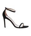 Stuart Weitzman Nudistcurve 100 Sandals In Black Patent Leather In Black