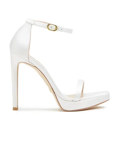 Stuart Weitzman Nudist Disco 130mm Sandals In White