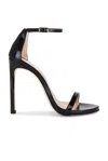Stuart Weitzman Nudist Heel In Black Patent