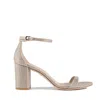 Stuart Weitzman Woman Sandals Platinum Size 6.5 Textile Fibers In Gray