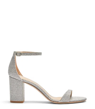 Stuart Weitzman 75mm Nudist Ii Sandals In Silver