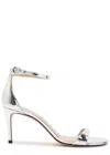 Stuart Weitzman Nudist Ii Ankle-strap Sandals In Metallic