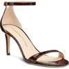Stuart Weitzman Nudist Ii 75 Sandal In Dark Brown