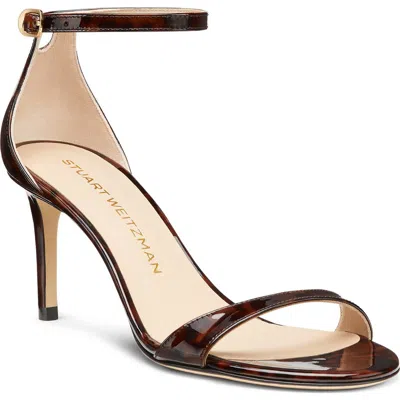 Stuart Weitzman Nudist Ii 75 Sandal In Dark Brown