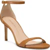 Stuart Weitzman Nudist Leather Ankle-strap Sandals In Macchiato