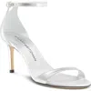 Stuart Weitzman , Nudistsong, Last Chance, White, Patent In Silver