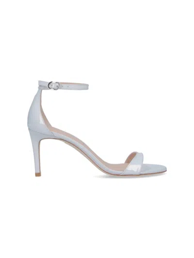 Stuart Weitzman Nudist Ii 75" Slingback Sandals - Silver
