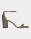Stuart Weitzman Nudist Block 75 Sandal In New Pyrite