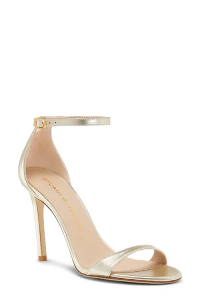 Stuart Weitzman Women's Nudist Ii Sandals In Light Gold