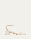 Stuart Weitzman Nudist Leather Ankle-strap Sandals