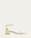 Stuart Weitzman Nudist Leather Ankle-strap Sandals