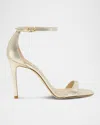 Stuart Weitzman Golden Sandals In Light Gold