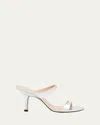 Stuart Weitzman Nudist Metallic Dual-band Slide Sandals