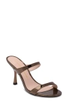 Stuart Weitzman Nudist Metallic Slide Sandal In Animal Print