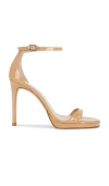 Stuart Weitzman Nudist Platform Strap Sandals In Brown