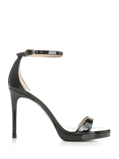 Stuart Weitzman Nudist Platform Sandals Black