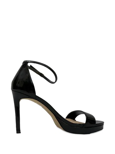 Pre-owned Stuart Weitzman Nudist Platform Sandals In Black
