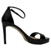 Stuart Weitzman Nudist Platform Sandals In Black Patent Leather In Black