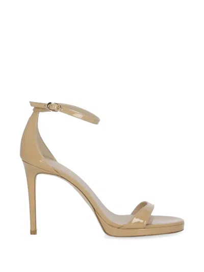 Stuart Weitzman Nudist Platform Strap Sandals In Neutral