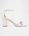 Stuart Weitzman Nudist Ankle Strap Sandal In White/clear/natural