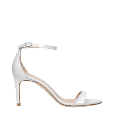 Stuart Weitzman Nudist Sandals Women's White Leather