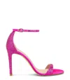 Stuart Weitzman Nudist Embellished Ankle-strap Sandals In Purple