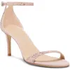 Stuart Weitzman Nudist Shine 75 Sandal In Pink