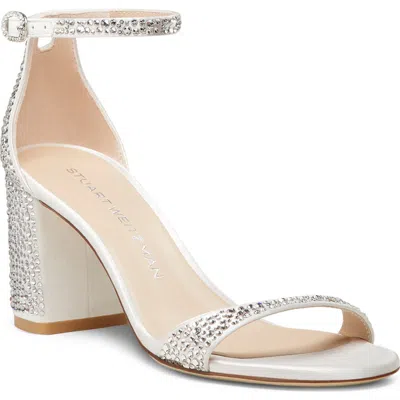 Stuart Weitzman Nudist Shine Block 75 Sandal