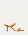 Stuart Weitzman Nudist Suede Slide Sandals In Brown