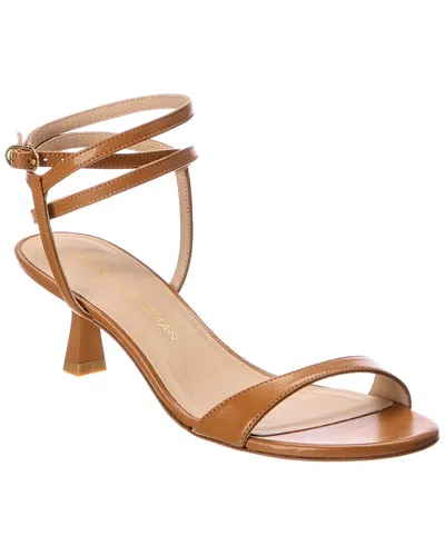 Stuart Weitzman Nudist Wrap 50 Leather Sandal In Brown