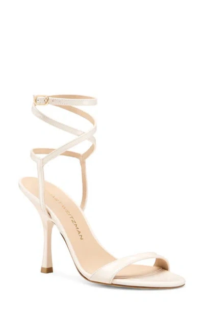 Stuart Weitzman Nudist Wrap Sandal In White