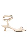 Stuart Weitzman Beige Leather Stiletto Heels Sandals In Sand