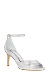 Stuart Weitzman Nudist 100mm Metallic-finish Sandals In Silver