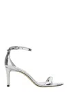 Stuart Weitzman Round-headed High-heeled Sandals In Metallic