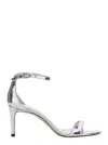 Stuart Weitzman Round-headed High-heeled Sandals In Metallic