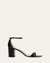 Stuart Weitzman Nudistarc 75mm Block Sandals In Black