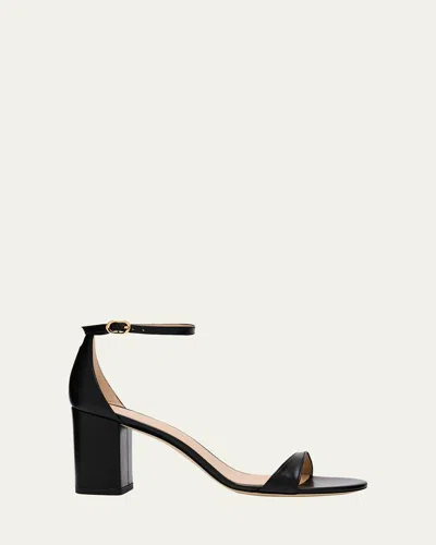 Stuart Weitzman Nudistarc 75mm Block Sandals In Black